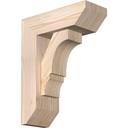 Ekena Millwork Balboa Slat Smooth Bracket w/ Offset Brace, Douglas Fir, 5 1/2"W x 14"D x 18"H BKT0604X14X18BOA06SDF